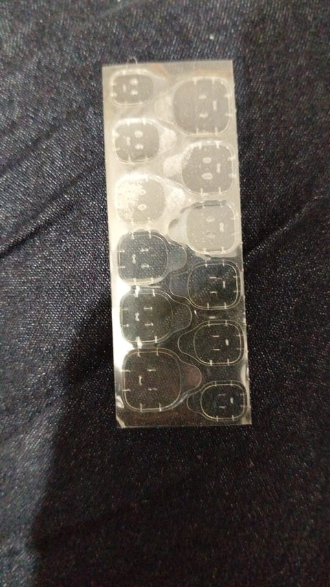 10 PCs Fake Nails False Nails Wearable Nails Stylish Pattern Artificial Nails | Fake Nails For Girls | Artificial Nails For Women with Sticking Dots ( Random Design )