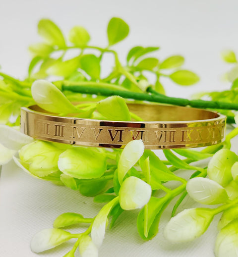 Adjustable Imported Cartier Roman Numeral Gold Bracelet | Best Quality Artificial Bracelet For Girls &amp; Women | Bracelet For Every Occasion | Elegant Design ✨