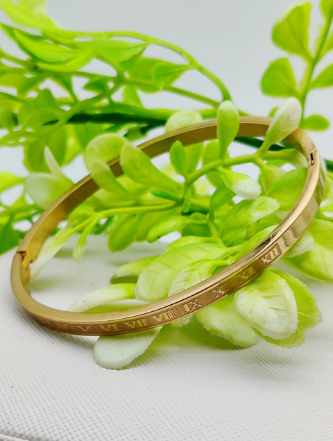 Adjustable Cartier Roman Numeral Adjustable Imported Gold Bracelet | Best Quality Artificial Bracelet For Girls &amp; Women | Bracelet For Every Occasion | Elegant Design ✨