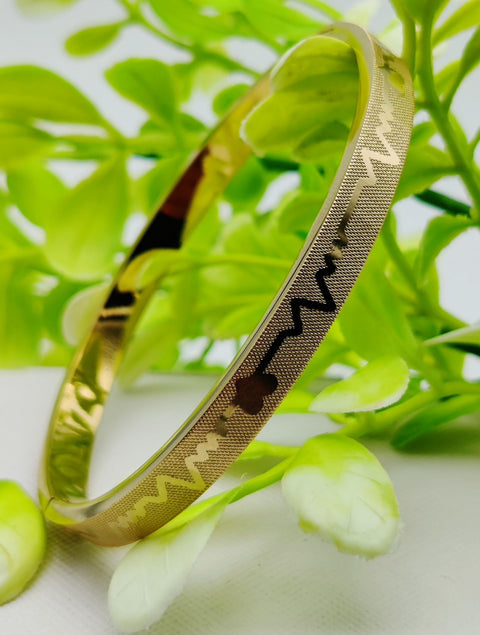 Adjustable Premium Heartbeat-Engraved Adjustable Cartier-Inspired Gold Bracelets | Best Quality Artificial Bracelet For Girls &amp; Women | Bracelet For Every Occasion | Elegant Design ✨