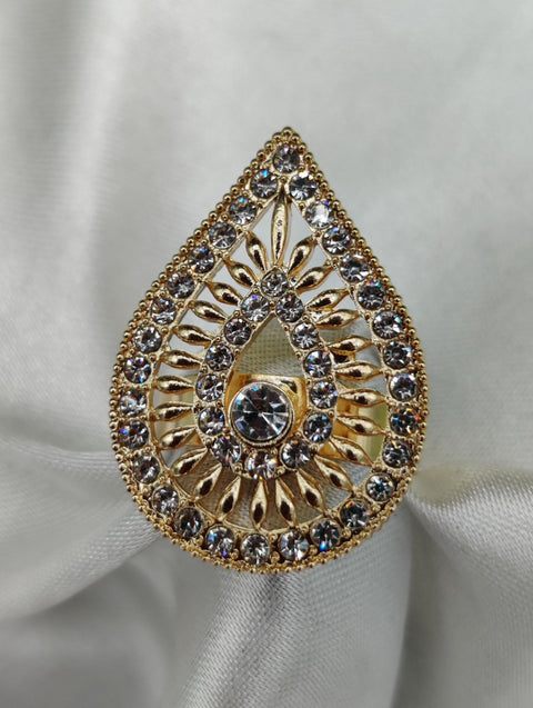 1 Piece Import Radiant Teardrop Crystal Embellished Ring | Best Quality Adjustable Ring For Girls &amp; Women | Ring For Every Occasion