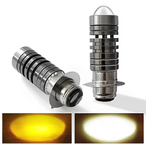 Bike LED Headlight Bulb - Motorcycle Fog light - Super bright With 2 functions white/yellow