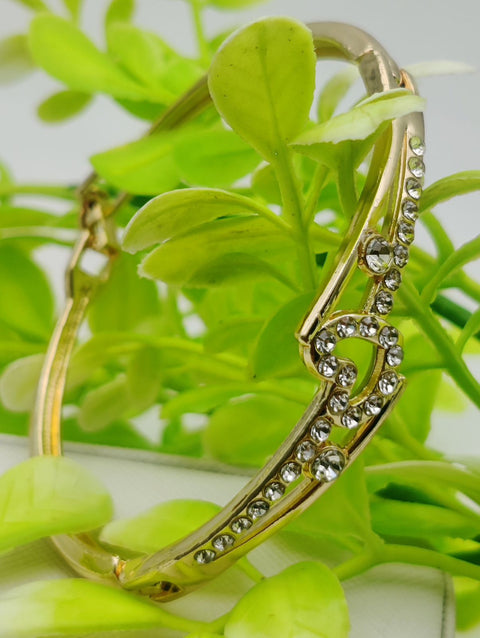 Adjustable Crystal Leaf Bracelet - Imported Golden Bracelets -| Best Quality Artificial Bracelet For Girls &amp; Women | Bracelet For Every Occasion | Elegant Design