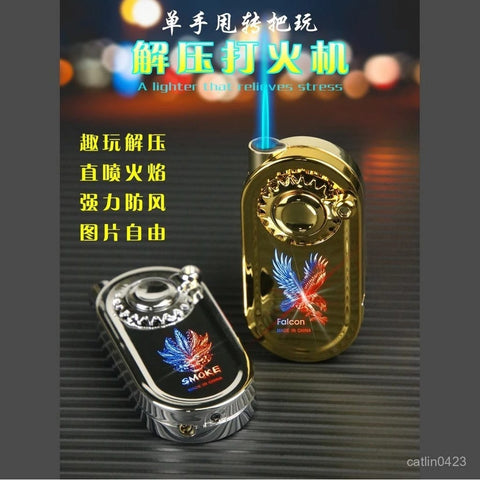 1 Piece Refillable Fancy Spinner Light Lighter | Best Quality Light Lighter | Lighter For Cigarette | Spinner Lighter Metal body (random color)