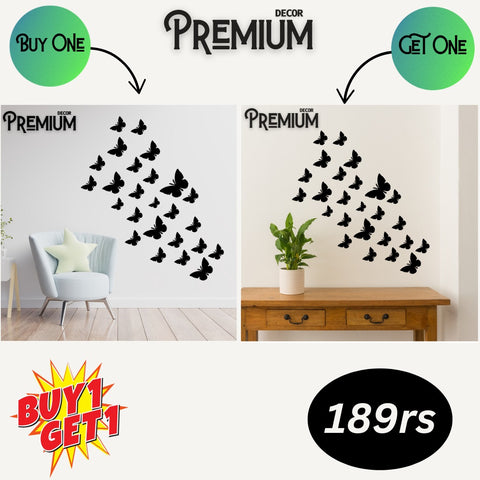 3D Wooden Butterfly Buy One (Pack of 30) Get One Free ( Pack Off 30 ) Wooden Wall Decoration Items for Home, Bedrooms Inspire Kids and Look Decent