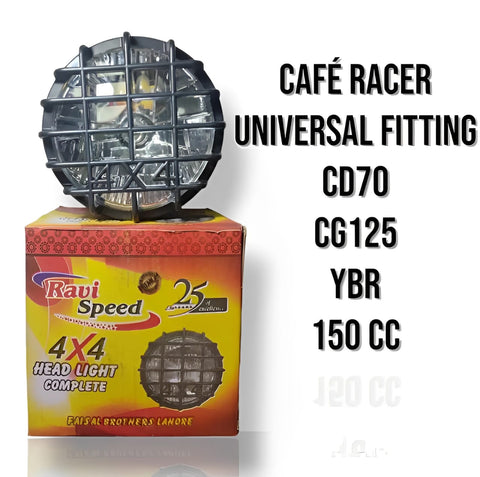 Cafe racer headlight for 70cc and 125cc bikes Simple to set up Headlight for bikes