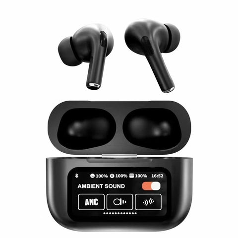 A9 Pro Earbuds ANC/ENC Touch Screen Display Noise Reduction Wireless Earbuds For Android &amp; iOS | A9 Pro | A9 Pro Apple Airpods ANC/ENC Zhongkelqnxun Touch Control Bt 5.4 Earbuds