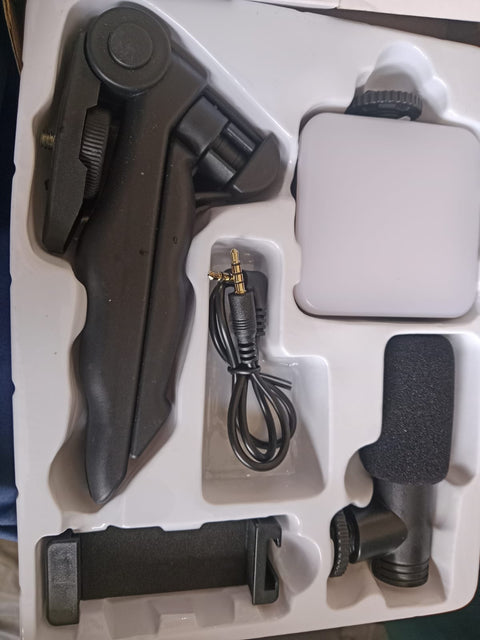 AY-49 Vlogger video making Kits Vlog Microphone LED Fill Light Mini Tripod mobile holder