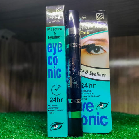 2 in 1 Waterproof Mascara + Liner - Long-Lasting &amp; Waterproof Mascara | Smudge-Proof Formula