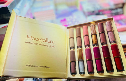 12 Pcs Mocallure Transparent Clear Lip Gloss | High Pigment Lipgloss Set | Best Quality Lipgloss Set