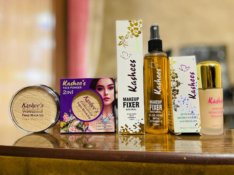 3 in 1 Kashee's Deal, Foundation, Compact Powder, &amp; Fixer (random shades)