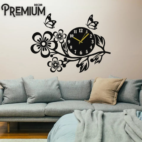 3d wooden Flower wall clock  Wall decor for home Wall Decoration attractive Wooden Wall Art