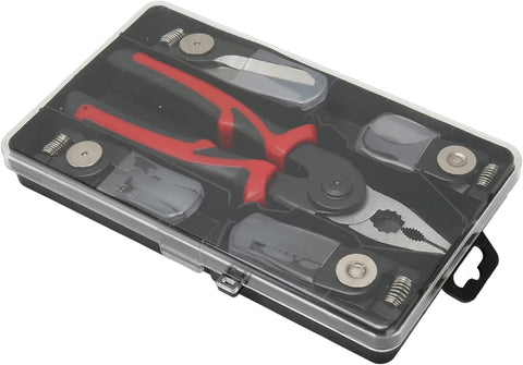 5 in 1 Portable Tool Steel Wire Cutters, 5 Replaceable Heads, Anti Slip TPR Handle, Combination Pliers for Leather Plastic Thin Metal Cutting, Bending, Trimming