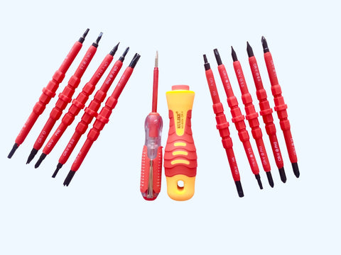 23 in 1 Insulated Screwdriver Set Slotted Screwdriver Bits Kit With Tester Pen Electricians Hand Tools - Tool Set