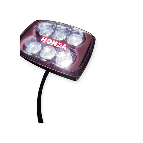 12 Volt LED Headlight Panel with Glowing Monogram &amp; Indicators for Motorcycle - Best Quality LED Headlight Panel with Glowing Monogram - 125 &amp; CD 70 Headlight - With Box 