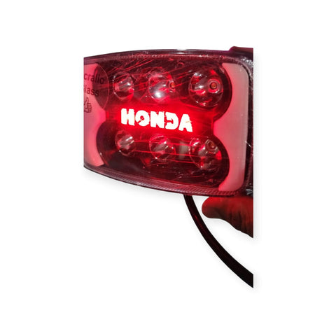 12 Volt LED Headlight Panel with Glowing Monogram &amp; Indicators for Motorcycle - Best Quality LED Headlight Panel with Glowing Monogram - 125 &amp; CD 70 Headlight - With Box 