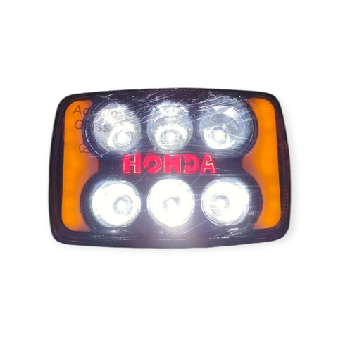 12 Volt LED Headlight Panel with Glowing Monogram &amp; Indicators for Motorcycle - Best Quality LED Headlight Panel with Glowing Monogram - 125 &amp; CD 70 Headlight - With Box 