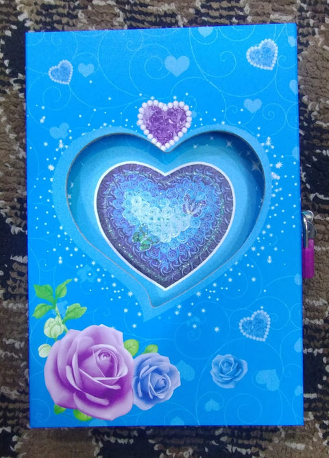 Beautiful Heart Shape Dairy with Lock  – Elegant &amp; Stylish Journal | fancy look dairy (60 Pages)
