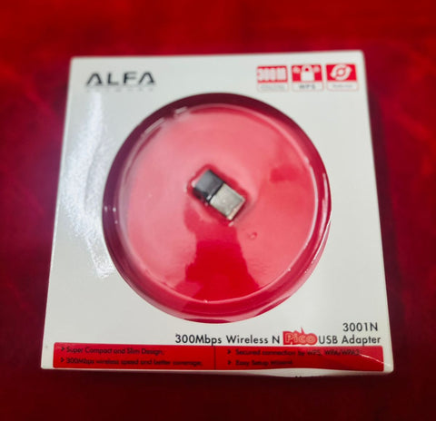 Alfa Mini USB WiFi Adapter | 300Mbps Wireless LAN Card for Computer &amp; Laptop | Best Wireless Adapter
