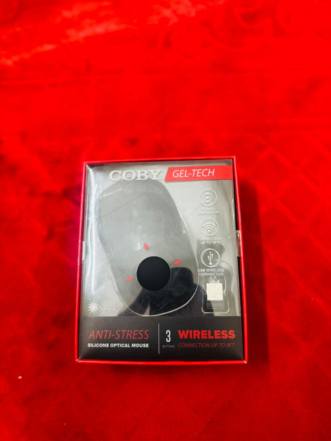Computer / Laptop Mouse COBY Gel-Tech Anti-Stress Silicon Optical Wireless Mouse - (3-Button | Laser Optical | Wireless Range up to 9ft)