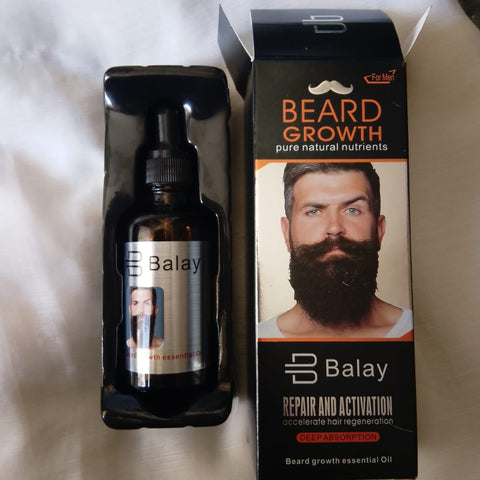 Get Balay Original Beard Growth Essential Oil for Men – Pure Natural Nutrients – Accelerates Hair Regeneration – Deep Absorption – Buy Now – Best Selling Product for Beard Repair &amp; Activation