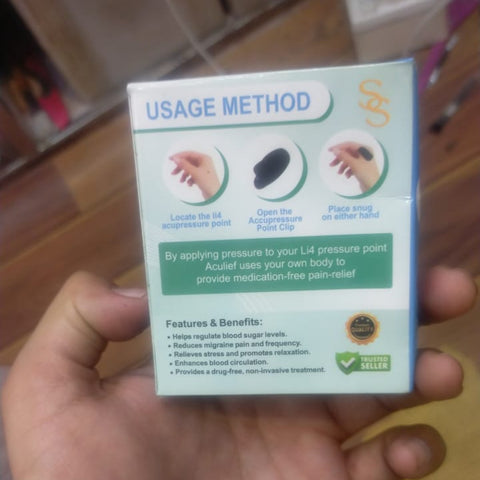 1 Pc Sugar Control LI4 Acupressure Point Clip Wearable – Headache Relief, Supporting Acupressure Relaxation, Stress Relief, Tension Relief and Hand Clip Migraine Pressure Point Clip