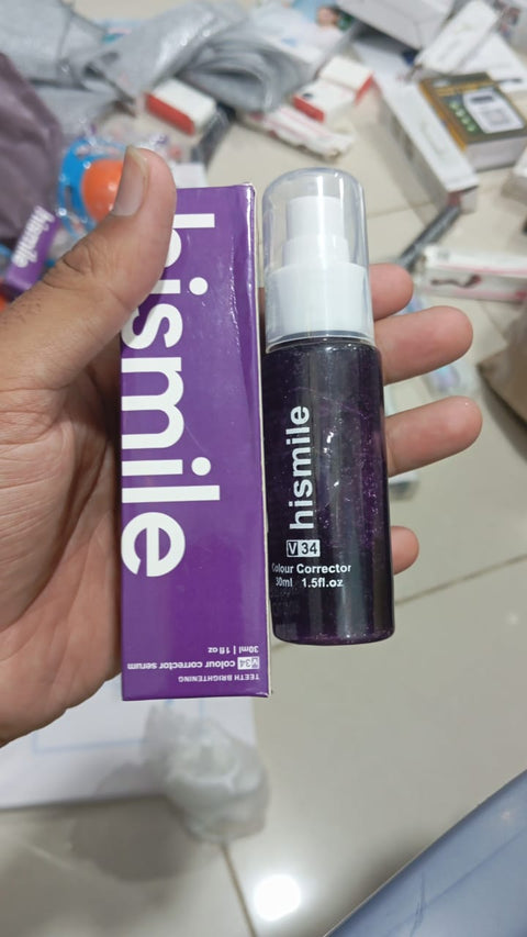 (Deal pack of 2) Teeth Brightening Hismiles V34 Colour Corrector Serum + Micro Nano Tooth Brush For Sensitive Gums Toothbrush