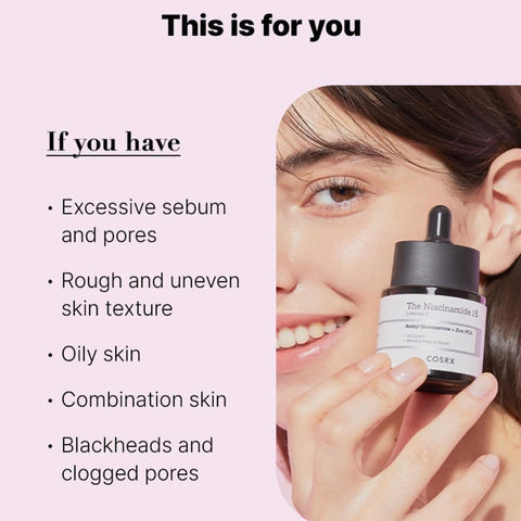 COSRX The Niacinamide 15 Serum – 20ml Target Blemishes | Refine Pores | Brighten Skin