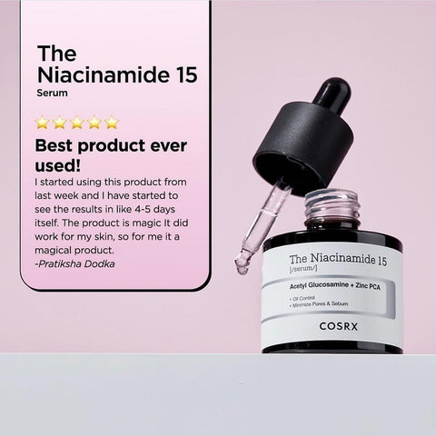 COSRX The Niacinamide 15 Serum – 20ml Target Blemishes | Refine Pores | Brighten Skin