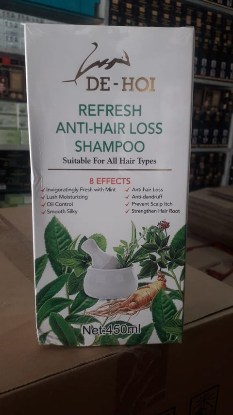 De-Hoi  Refresh Anti-hair Loss Shampoo Ginger Hair Care Shampoo Helps Stop Hair Loss 450ml
