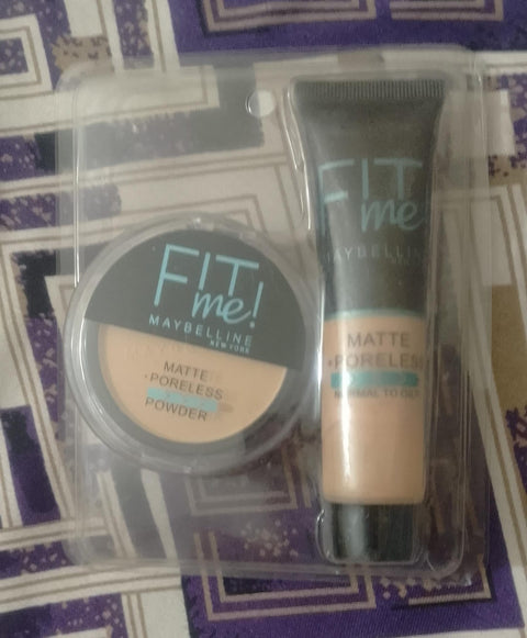 2-in-1 Makeup Deal – Liquid Foundation &amp; Face Powder Combo for Smooth, Flawless Finish – Budget-Friendly Beauty Set - Ivory Shade