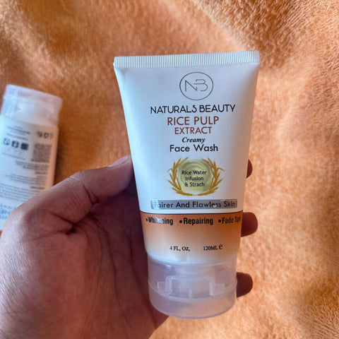 Acne Deep Cleansing Foam Facial Cleanser – Exfoliating Natural Rice Water Face Wash with Glutathione for Brightening, Oil Control, and Pore Refining – Gentle Daily Skincare for Acne-Prone &amp; Sensitive Skin 120ml