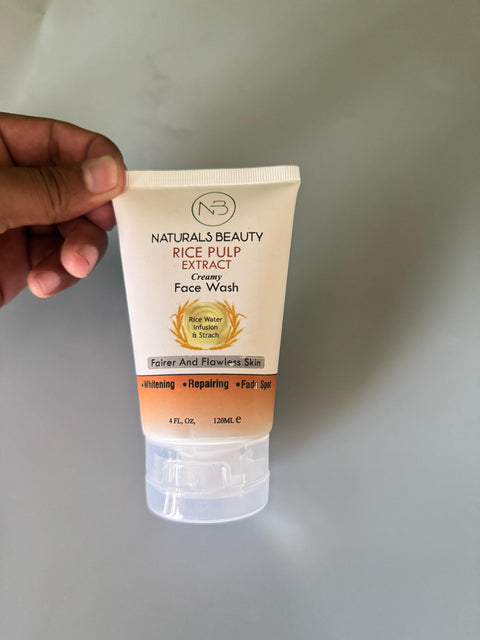 Acne Deep Cleansing Foam Facial Cleanser – Exfoliating Natural Rice Water Face Wash with Glutathione for Brightening, Oil Control, and Pore Refining – Gentle Daily Skincare for Acne-Prone &amp; Sensitive Skin 120ml