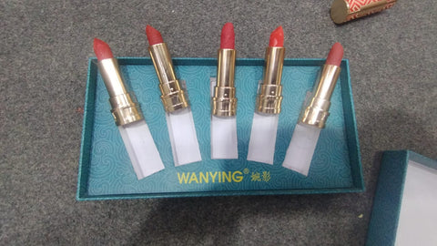 5 Pc Velvet Matte Lipstick Set – Long-Lasting, Rich Colors