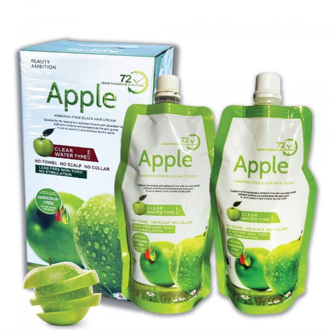Apple Hair Color 96 Natural Black Cream [1000ML] [500ml + 500ml] | Vibrant Shine Best Choice