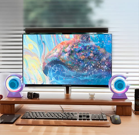 BX-39 Mini G Wireless Speaker with RGB Light &amp; Wireless Charging – Portable Bluetooth 5.3 Speaker &amp; Bedside Lamp