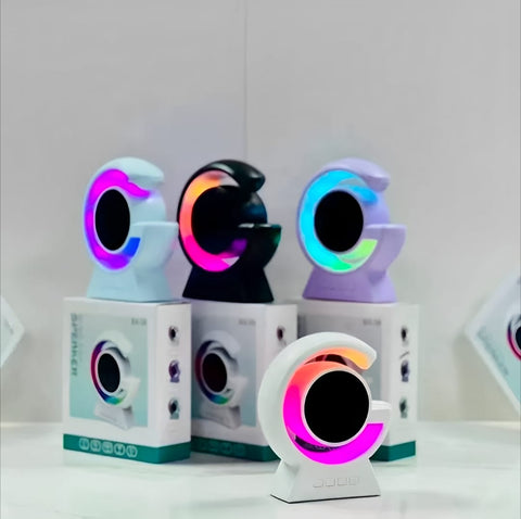 BX-39 Mini G Wireless Speaker with RGB Light &amp; Wireless Charging – Portable Bluetooth 5.3 Speaker &amp; Bedside Lamp