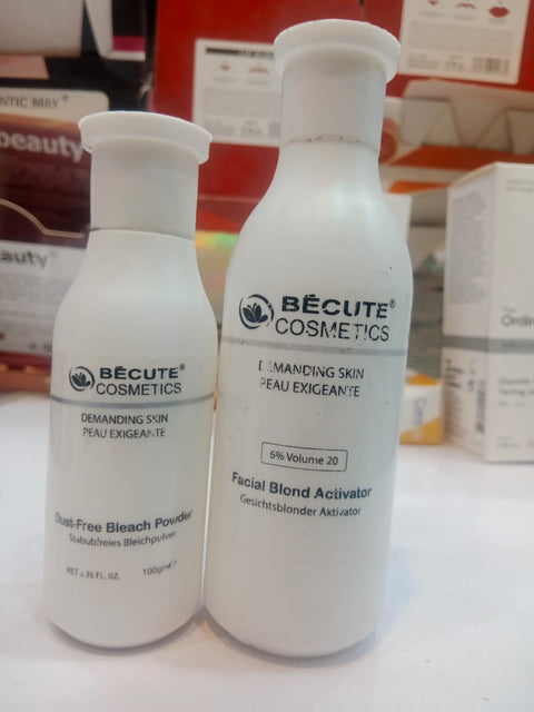 Becute skin polish set - Becute Bleach Powder &amp; Facial Blonde Activator