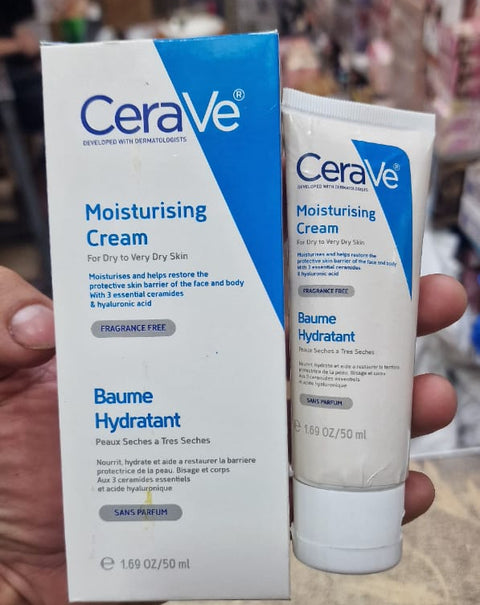 cerave moisturizing cream baume hydratant /non-greasy, fast-absorbing moisturizer for normal to dry skin on the face and body  50ml