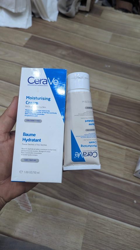 cerave moisturizing cream baume hydratant /non-greasy, fast-absorbing moisturizer for normal to dry skin on the face and body  50ml