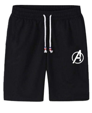 Avengers Logo Jersey Shorts for MEN | Black | Gym, Sports &amp; Fitness Shorts