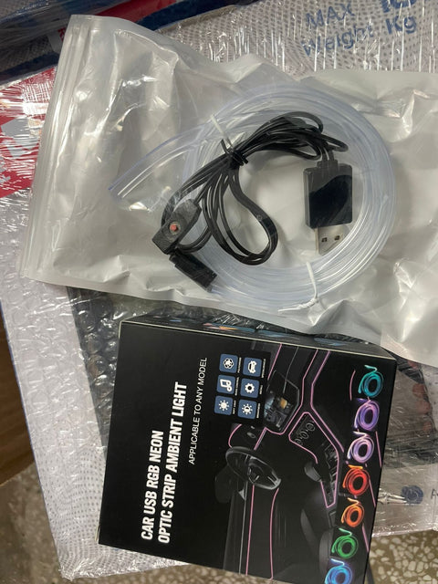 Car USB RGB Neon Optic Strip Ambient Light | APPLICABLE TO ANY MODEL