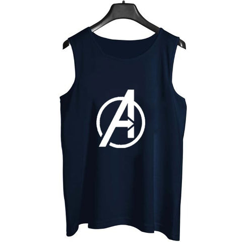 Avengers Logo Sando tank top for Men [Navy Blue] | Workout Tank top gym shirts for men