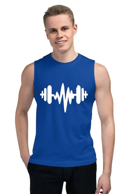 Export quality Gym Sando Muscle guys Tank top for Men [Blue] | Latest design | Premium Quality
