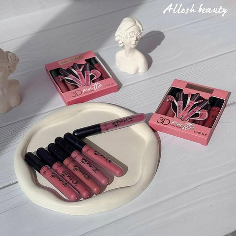 Color Castle 3D Matte Long Lasting Lipgloss [Pack of 6] | 3D Matte Lipgloss