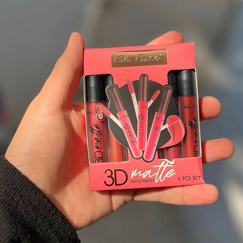 Color Castle 3D Matte Long Lasting Lipgloss [Pack of 6] | 3D Matte Lipgloss