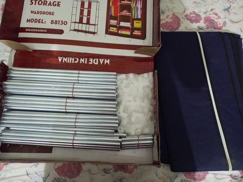 3 Door Fancy &amp; Portable Foldable Closet Wardrobe Storage Organizer with Shelves Foe Multi Purpose