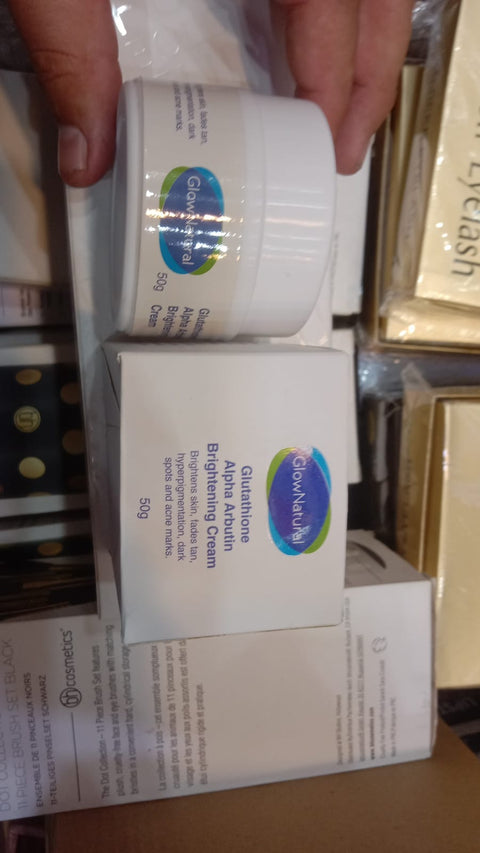 Glow Natural Glutathione and Alpha Arbutin Skin Brightening Cream 50g Advanced Formula for Even Skin Tone, Radiance, and Dark Spot Reduction