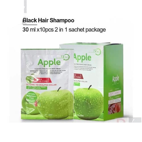 Apple Ammonia Free Black Hair Cream | 30ml x 10 pcs in Box