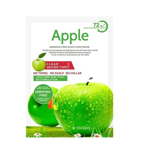 Apple Ammonia Free Black Hair Cream | 30ml x 10 pcs in Box